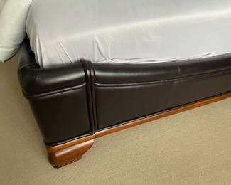 View of the King leather bed 