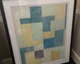 Graphic framed lithograph
