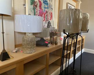 extensive collection of lamps