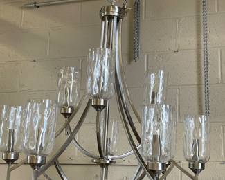 12-arm stainless chandelier