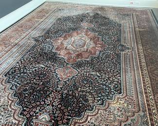 large 100% wool area rug - hand-made - current colors - excellent discounted price 