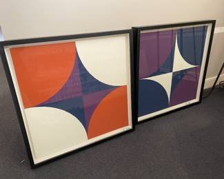 Graphic lithographs - framed