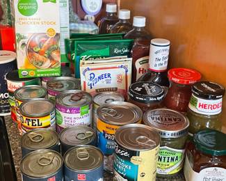 Canned/ boxed food items 