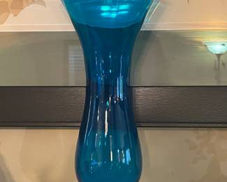 Tall blown glass vase 