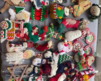 Vintage and handmade Christmas ornaments 