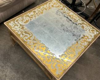 Coffee table with mirror top