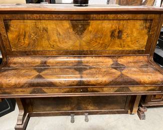 Vintage burl wood piano