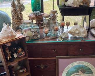 Sea Shells and cabinets and decor