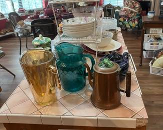 Vintage kitchen items with modern items