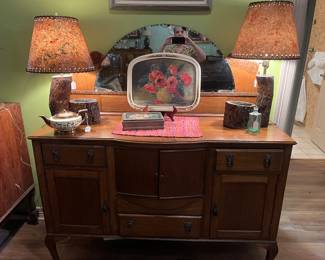 Vintage buffet with mirror