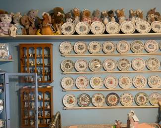 Hundreds of Beatrix Potter Peter Rabbit series dishes, picture frames, figurines, nick nacks, plush animals, books, plates and more!