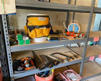 Misc saws, extension cords, misc garage gear.