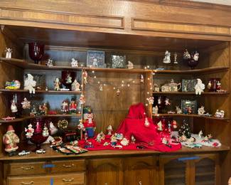 Hand blown Christmas ornaments.