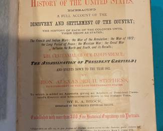 1886 Pictorial History of the United States book.