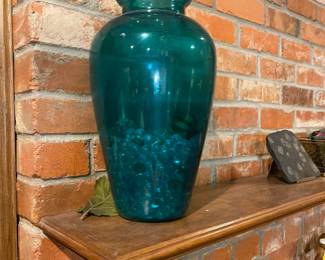 Large turquoise vases (set of two)