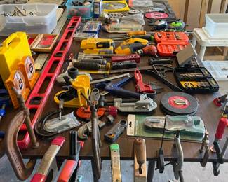 Tons of hand tools, clamps misc handy gear!