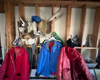 Vintage jackets, cattle horns
