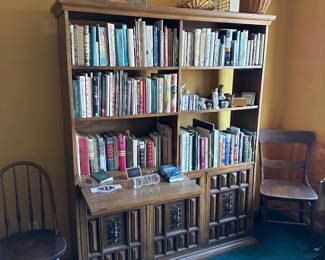 Wall bookcase unit, books