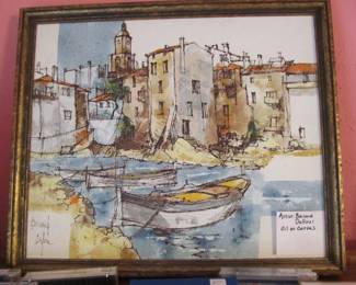 1960s Mid-century original art by Bernard Defour