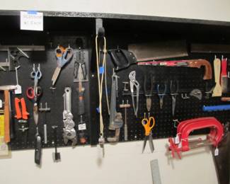 GARAGE - Incredible hand tools, power tools, yard tools, toolboxes, bulbs, golf clubs, garden items, jars of nails and screws, and more! Shop Vac, Routers, Car Charger, Drill Press, Recip Saw, Sower Saw, Dremel, Blower, Lawn Mower, and more!