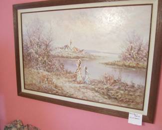 1970s framed original art by Marie Charlot.