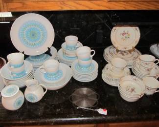 NORITAKE "Bahama" (Set #1) 46pc, 6 place settings, ROYAL DOULTON "Kingswood" 28 pc Bone china, 4 place settings.