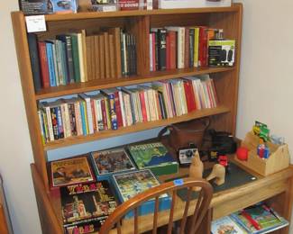 Vintage solid wood desk w/ hutch