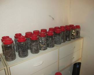 GARAGE - Incredible hand tools, power tools, yard tools, toolboxes, bulbs, golf clubs, garden items, jars of nails and screws, and more! Shop Vac, Routers, Car Charger, Drill Press, Recip Saw, Sower Saw, Dremel, Blower, Lawn Mower, and more!