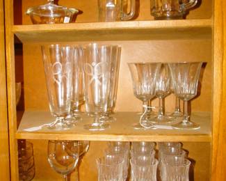 Large selection of fine crystal, glassware, & more. (Rock Crystal, "Rock Opera," many sizes