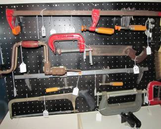 GARAGE - Incredible hand tools, power tools, yard tools, toolboxes, bulbs, golf clubs, garden items, jars of nails and screws, and more! Shop Vac, Routers, Car Charger, Drill Press, Recip Saw, Sower Saw, Dremel, Blower, Lawn Mower, and more!