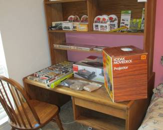 Vintage solid wood desk w/ hutch