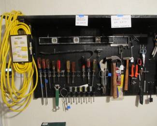 GARAGE - Incredible hand tools, power tools, yard tools, toolboxes, bulbs, golf clubs, garden items, jars of nails and screws, and more! Shop Vac, Routers, Car Charger, Drill Press, Recip Saw, Sower Saw, Dremel, Blower, Lawn Mower, and more!