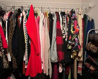 Tops and jackets/blazers; Tons of clothes - one of many full closets! Come shop her closet; many, many great pieces!