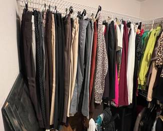 Pants and skirts; Tons of clothes - one of many full closets! Come shop her closet; many, many great pieces!