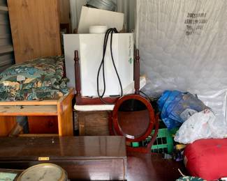 Storage unit items to sort through