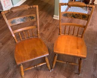 A pair of Hitchcock chairs