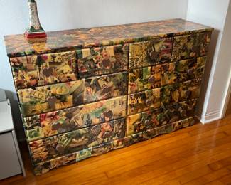 Decoupage dresser
