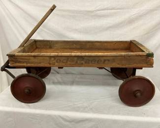 RED RACER WOODEN WAGON