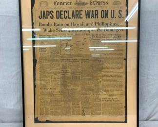 JAPS DECLARE WAR ON US