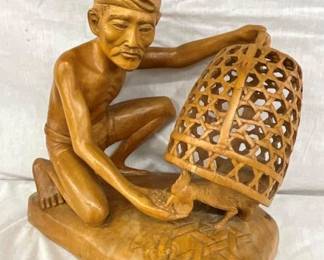 UNUSUAL CARVED WOODEN DECOR