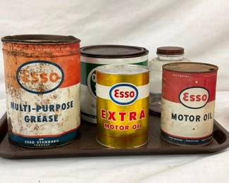 VARIOUS MOTOR OIL CANS