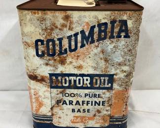 2G. COLUMBIA MOTOR OIL CAN