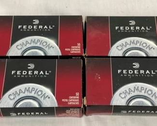 4 BOXES FEDERAL 115 GRAIN 9MM LUGER
