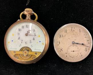 OMEGA AND 8J ANCRE POCKET WATCHES