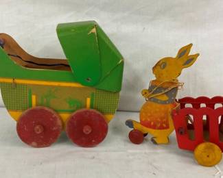 EARLY CB SROLLER AND BUNNY CART