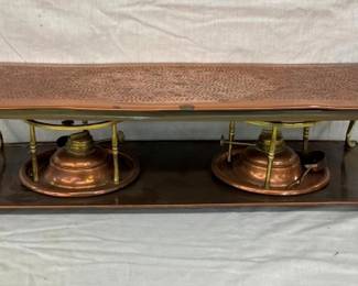 COPPER AND BRASS SERVING TRAYS