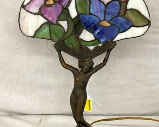 STAINED GLASS PARLOR LAMP