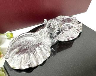 Arthur Court Black Granite Board with Elephant