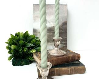 Pair of Weighted Sterling Silver Candle Holders