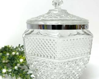 Vintage Glass Cannister with Lid